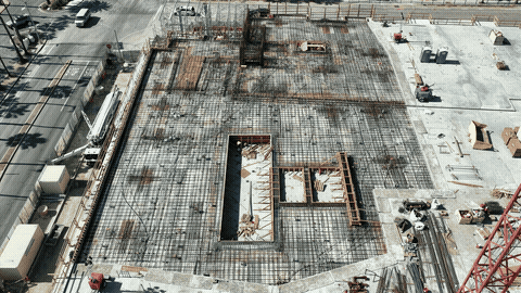 Before & After - Construction progress comparison